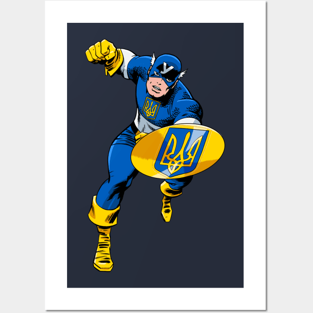 Captain Ukraine Wall Art by ThirteenthFloor